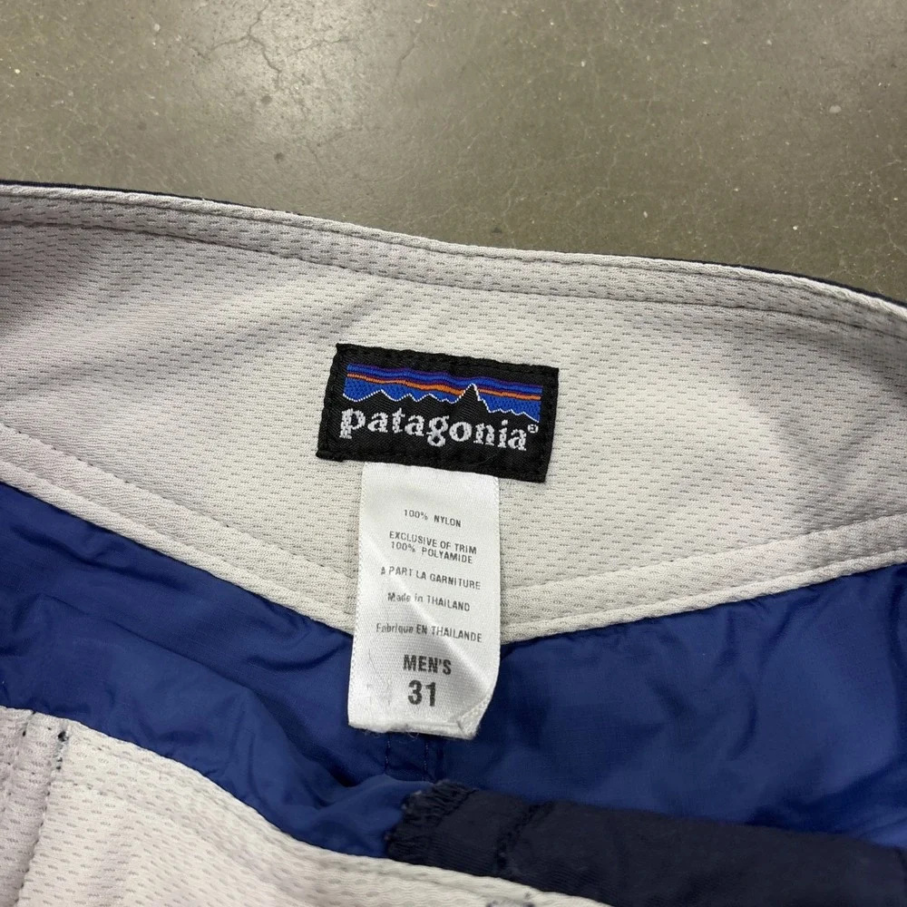 Vintage Y2K Patagonia Canoe Paddler Board Shorts Mens 31 X 8 Blue Cargo Pocket